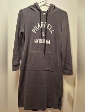 Elpam Charcoal Hooded Dress Pharrell is My Bro'tha